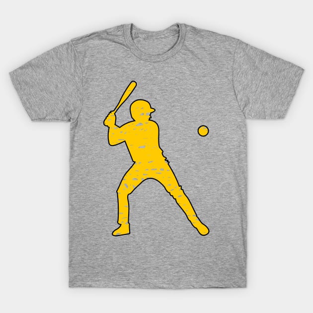 doodle baseball player silhouette T-Shirt by bloomroge